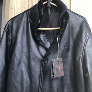 Large men’s A.C. Dimiliano genuine leather jacket